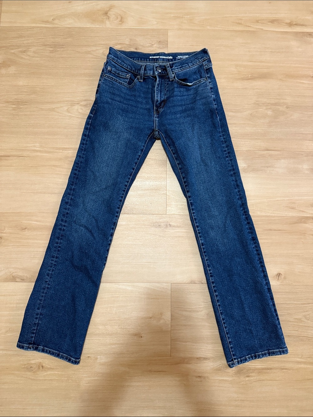 Amazon Essentials Bootcut Straight Jeans Blue Waist 28W